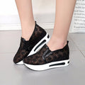 women's fashion flat heel hidden wedge mesh breathable casual flats - supports cross-border platforms and dropshipping