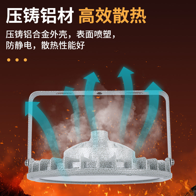 LED explosion-proof light industrial warehouse chemical factory workshop floodlight gas station explosion-proof round lighting 100W