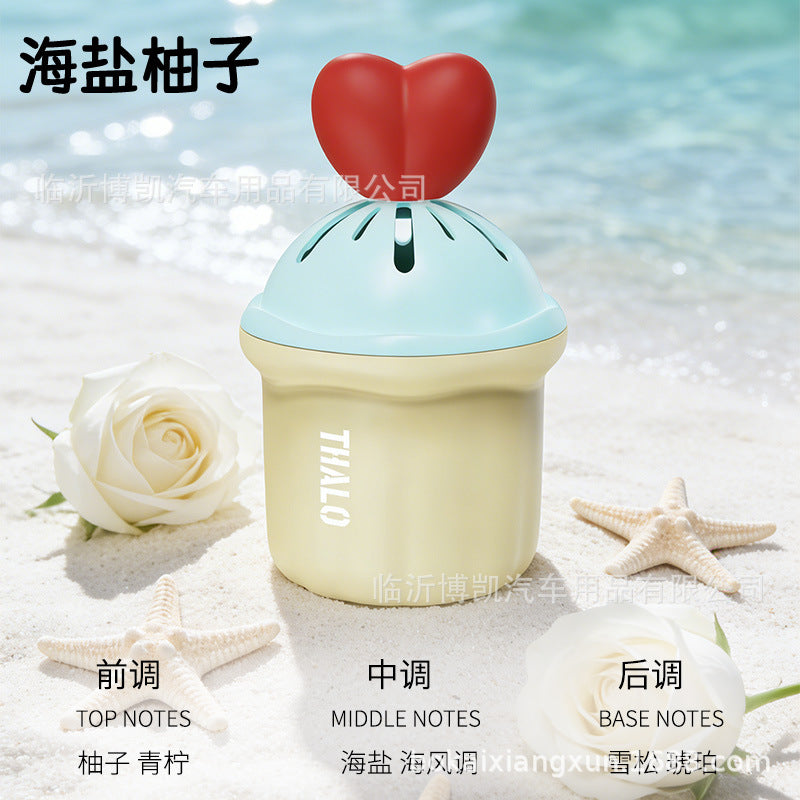 Gardenia scent car air freshener - premium solid perfume car fragrance diffuser