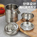 Stainless steel vacuum insulated lunch box - large capacity, portable, multi-compartment, student bento box, insulated food container