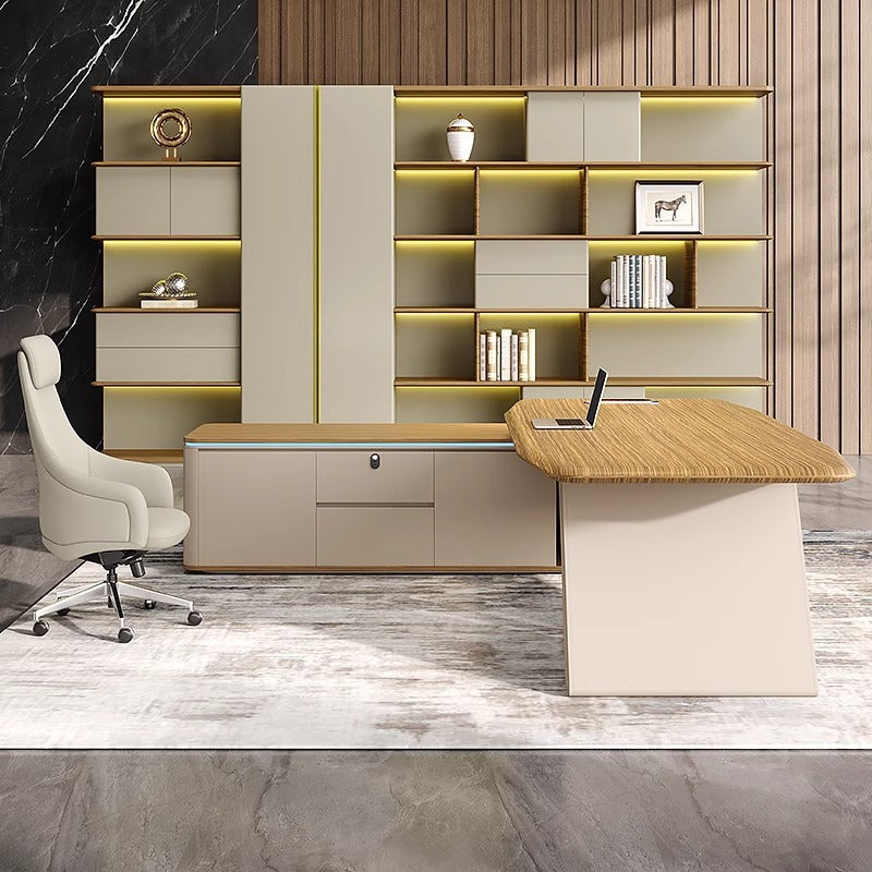 Boss table, desk, light luxury, senior sense of leadership, chairman, president, table and chair combination, designer, large class desk woman