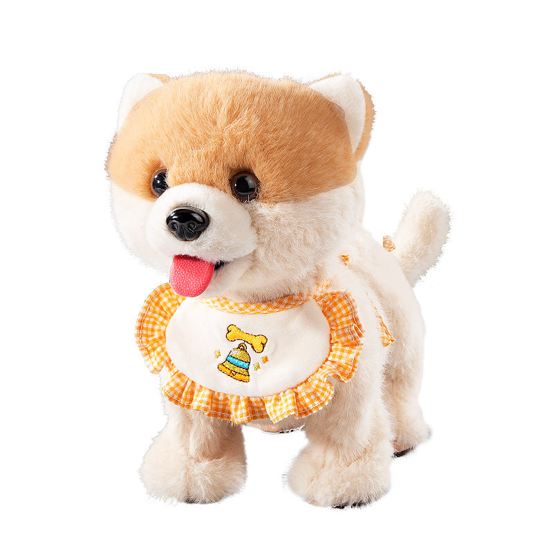 Kids' electric realistic plush toy dog - walks, barks, moves, learns to talk, licks - electronic dog for boys and girls