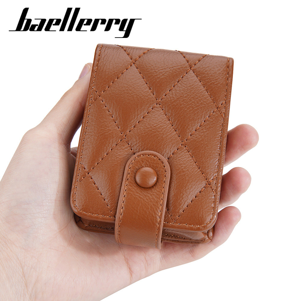 Baellerry's new mini fashion lipstick bag Korean version rhombus buckle change bag with lenses cosmetic bag