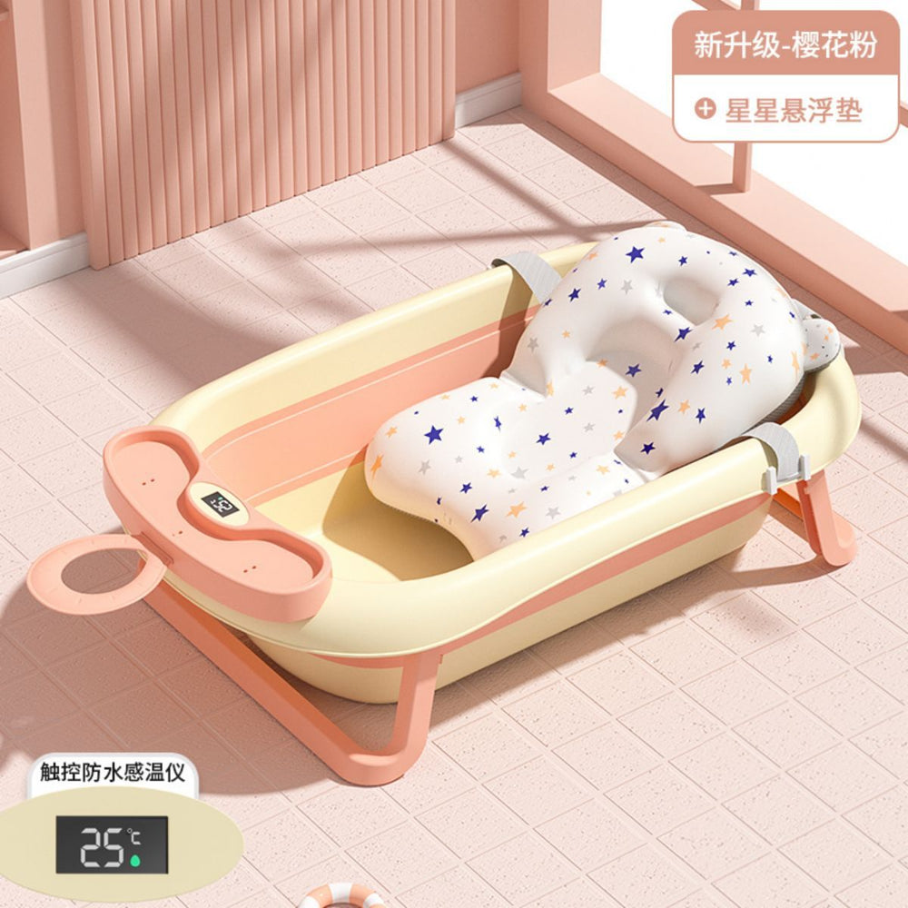 Baby temperature-sensitive bathtub, foldable baby bathtub, newborn infant bath bucket, toddler sit-up bathtub