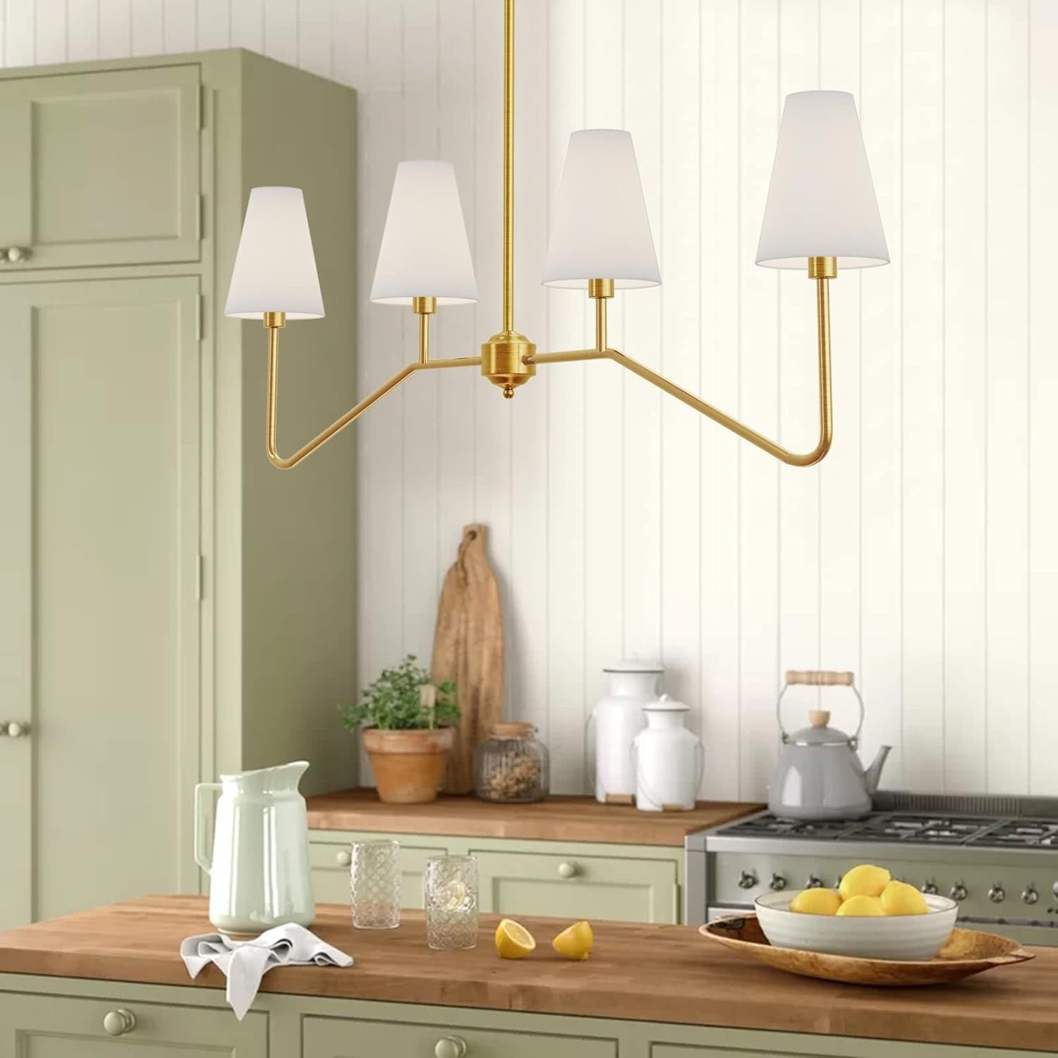 Cross-border special American chandelier 4 lights kitchen island lighting device classic chandelier suitable for bar table