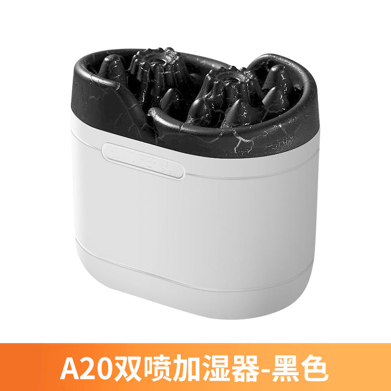 2024 new crackle volcano humidifier, home use, colorful aroma diffuser, desktop high mist output dual spray humidifier, cross-border