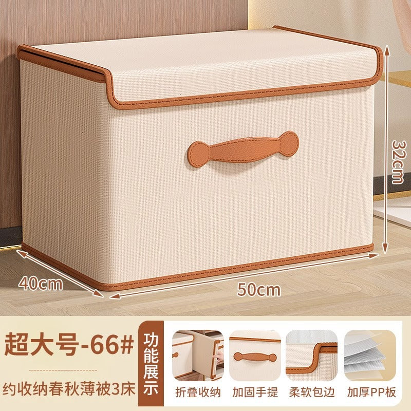 Oxford cloth flip cover dustproof folding fabric storage box clothing storage box wardrobe clothing sorting box storage storage