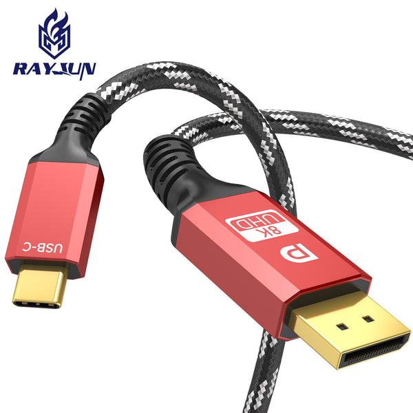 Typec to dp1.4 cable 8K high definition 165Hz mobile phone monitor with screen lightning 4/3 transfer laptop