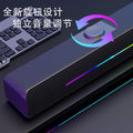 Soundbar rgb color light desktop speaker computer long bass multimedia wireless bluetooth audio
