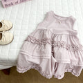 【summer sale - free shipping】girls'  new korean style chic summer dress - kids' cotton skirt - fashionable