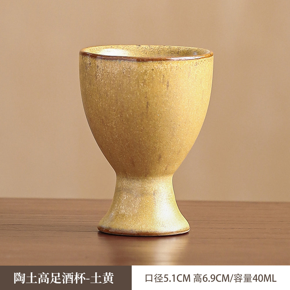 Creative tall round egg cup stylish colorful kiln-turned ceramic egg holder cup restaurant home practical egg bottom base