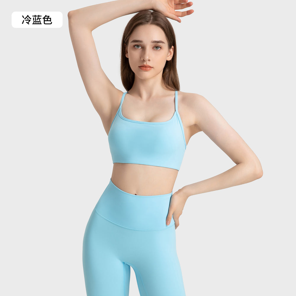 New yoga top: spaghetti strap, beautiful back yoga bra tank top - breathable fitness sports bra for women, summer collection dw399