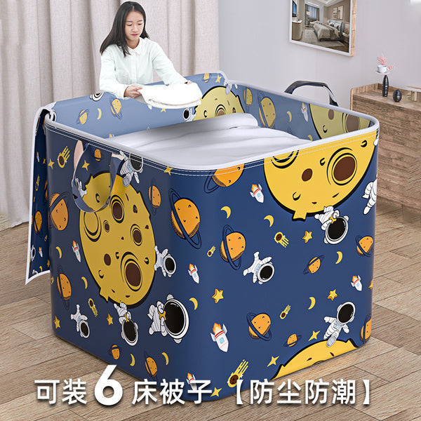 Kindergarten quilt bag large capacity duffel bag cotton quilt cartoon storage bag portable storage bag moving bag
