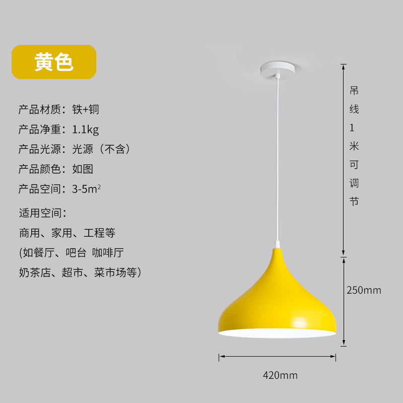 LED fresh light vegetable market fruit stall lampshade supermarket catering chandelier commercial dining chandelier color lighting chandelier