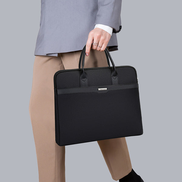 Yiyunchen briefcase custom logo business document bag men's briefcase with water cup position meeting bag 946