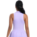 New arrival cross-border outdoor casual lapel vest running sports fitness breathable short yoga clothes nude tennis clothes