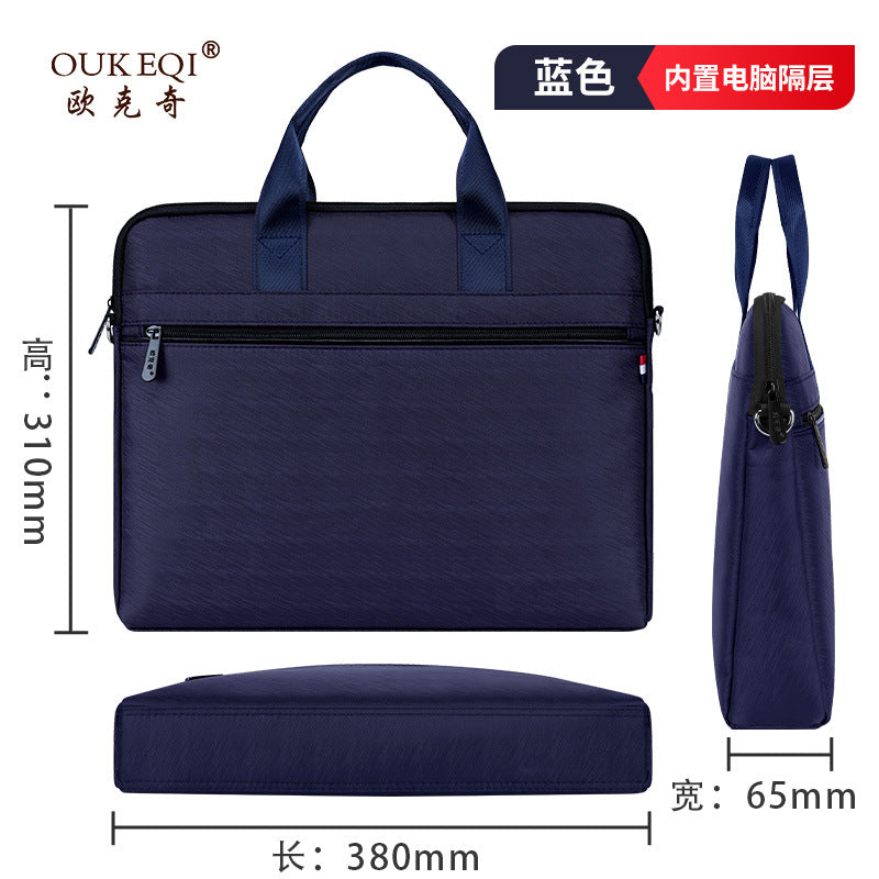 Conference briefcase document bag business handbag printed oxford cloth crossbody shoulder office document bag