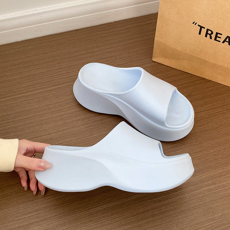 Thick sole slippers for women 2026new arrivalpopularinssummerevaplatform shoesbottom beach non-slip heightening sandals for women