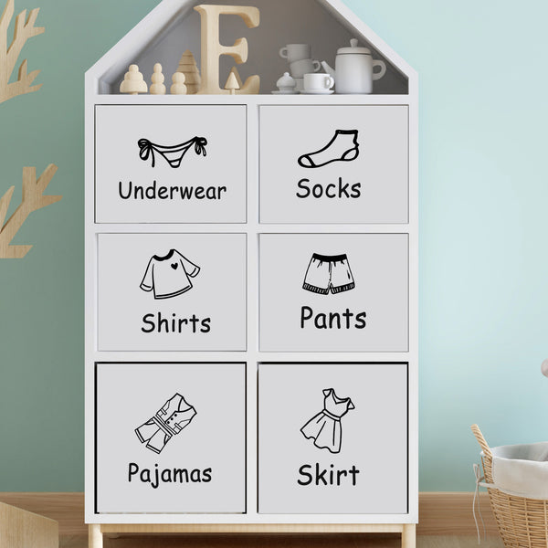 Creative clothing finishing label stickers   bedroom drawers wardrobe finishing wholesale new stickers