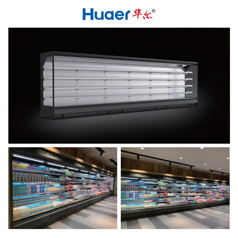 Custom cold storage display cases: commercial air curtain freezers, fruit freshness keepers, fresh food ordering vitrines, supermarket yogurt & beverage refrigerated display cabinets