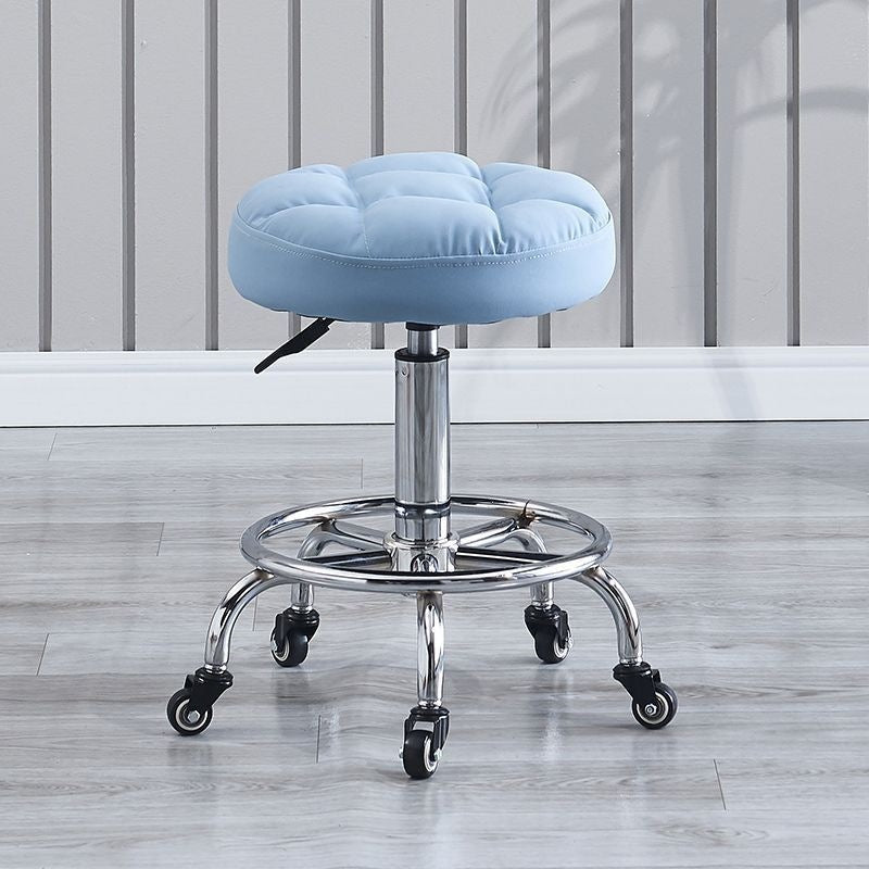 Barber chair makeup manicure live broadcast special adjustable round stool for home bedroom dressing stool movable backrest large work stool