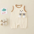 New arrival kidsfashion style vest wide shoulder jumpsuit summer boys newborn summer cartoon jumpsuit
