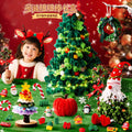 Diy christmas tree craft kit for kids - holiday gift, educational, includes twisting wire, santa claus, wreath, and decorations