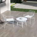 Outdoor table and chair set - rustic iron patio furniture for balconies, commercial use, open-air tea and beverage shops, and casual seating