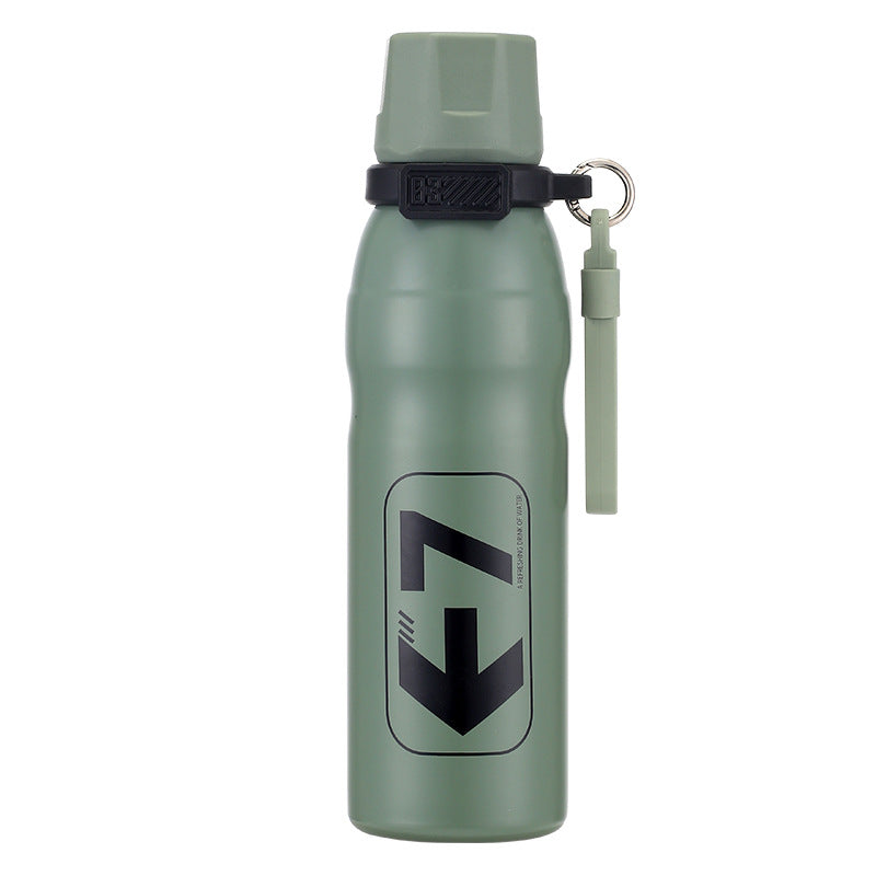 Amazon cross-border 316 stainless steel thermos cup travel kettle straw sports water kettle outdoor hikingcycling water kettle