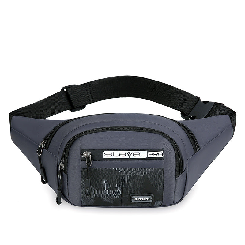 Fanny pack men's light and casual men's mobile phone multi-functional work belt bag wear-resistant anti-splashing messenger bag