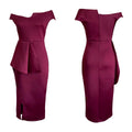 D3070 autumn plus size fashion women's elegant commute high waist midi dress european and american export dress cross-border formal wear