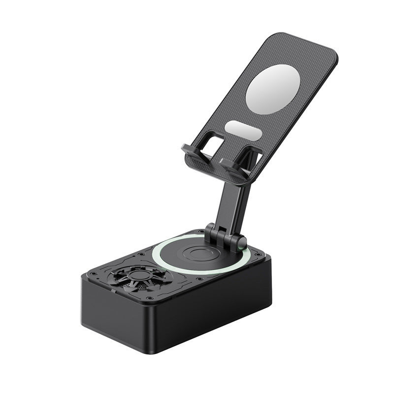 K18 cross-border new mobile phone stand rotating karaoke microphone live streaming bluetooth speaker wireless desktop speaker