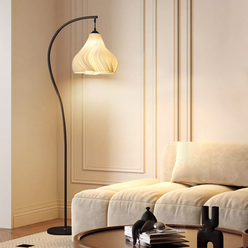 French cream fishing light sofa floor lamp living room sofa side atmosphere high value art bedside lamp decorative lamp