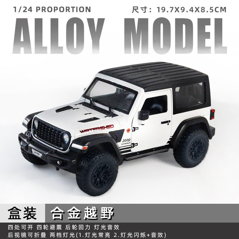 Large jeep wrangler alloy artificial 1:24 model bugatti lambo car kids toy men's gift ornaments