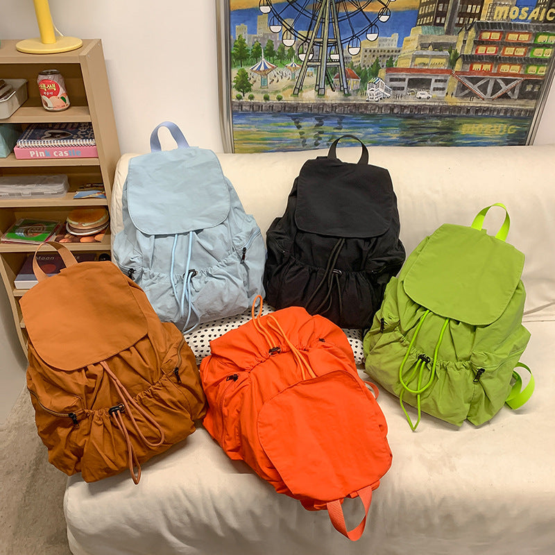 New Korean version trendy large-capacity backpack casual art college student schoolbag fashionable versatile small fresh backpack