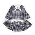 spring/autumn girls' knitted sweater set - fashionable sweater dress with bow detail, two-piece outfit - direct from the manufacturer