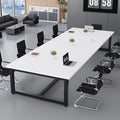 Conference table - modern minimalist executive desk - meeting table with chairs - conference room workstation - training table
