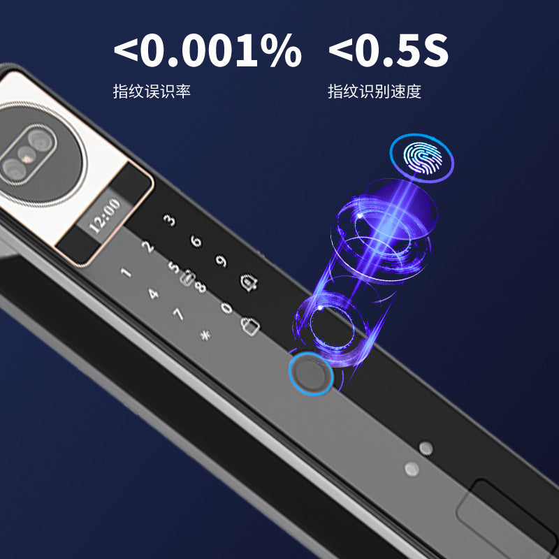 Face recognition fingerprint lock anti-theft door fully automatic password lock for homedigital lock cat eye smart lock factory wholesale