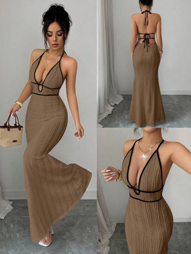 Fashion cross-border  sexy suspender dress texture silm suspender tight suspender skirt
