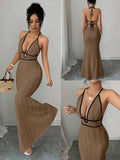 Fashion cross-border  sexy suspender dress texture silm suspender tight suspender skirt