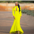 C8416   autumn new arrival women's plus size high waist sexy mermaid dress african maxi dress