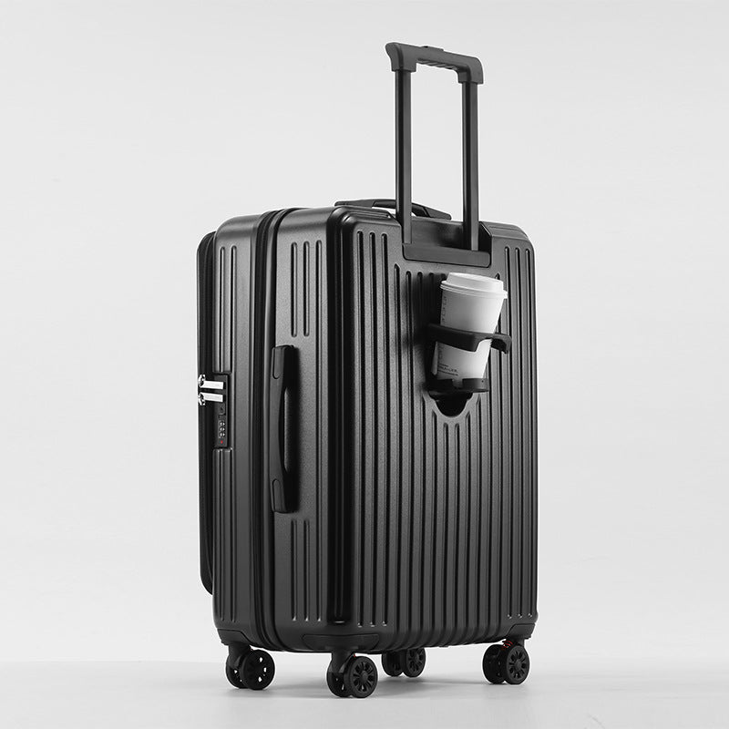 Side open cover three-piece trolley case 20-inch boarding case expandable suitcase 24-inch anti-drop suitcase password box