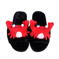 Autumn/winter open-toe cotton slippers for women - available in cute lobster/crab designs - plush, korean-style, wearable at home or out