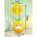 Creative burger mini fan with storage and makeup mirror, usb rechargeable, 3-speed adjustable, multifunctional desktop fan