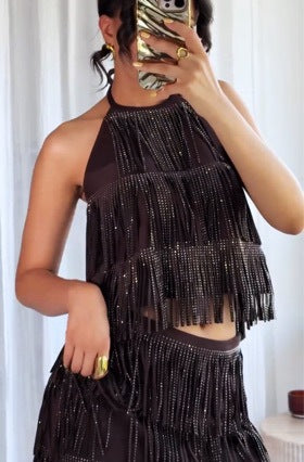 Niche designer new arrivalhalter butterfly strap backlesssilm tassel sexydress