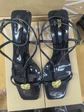 Za summer new arrivals 2025: stiletto heel sandals with metal buckle detail, ankle strap, and back tie closure