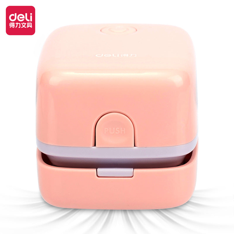 Deli desktop cleaner, suction eraser, crumb vacuum cleaner, students use mini children's large suction to charge and absorb ash.