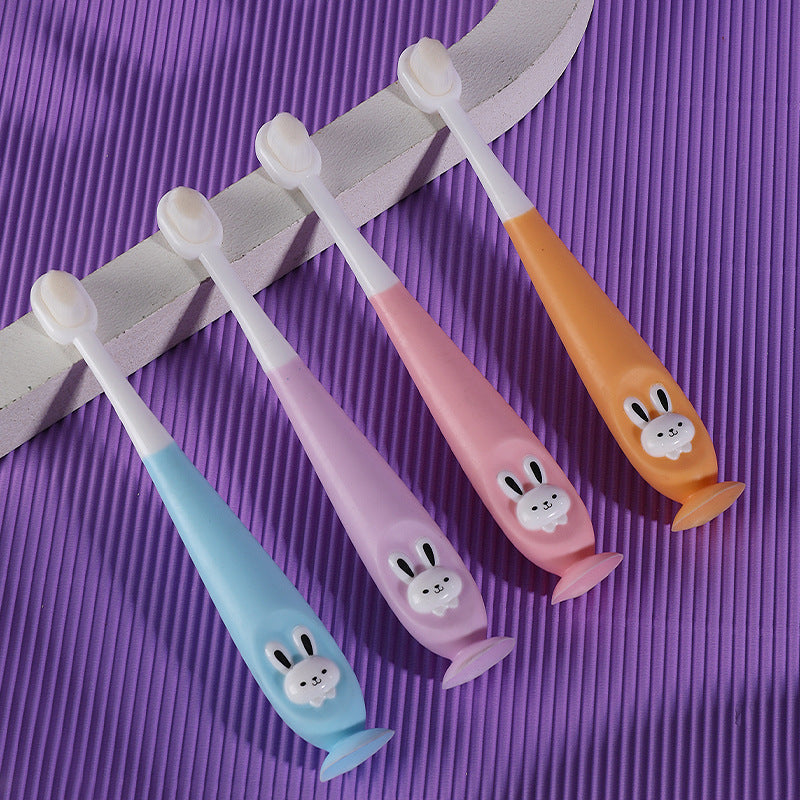 Children's toothbrush cartoon ten thousand hair toothbrush cute soft hair brush 1-12 years old baby oral cleaning toothbrush box wholesale