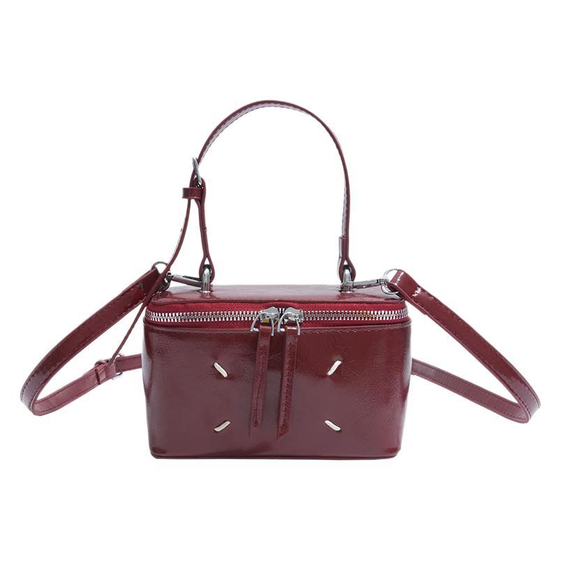 Fashion trendy portable bucket bag women's 2025 winter new simple casual shoulder bag high-end oblique span women's bag