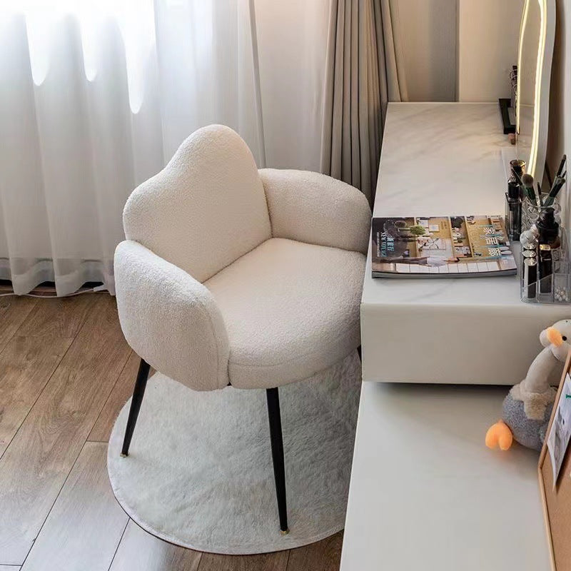 Customized bedroom makeup chair for home girls cloud chair wholesale plaid manicure back chair casual office chair